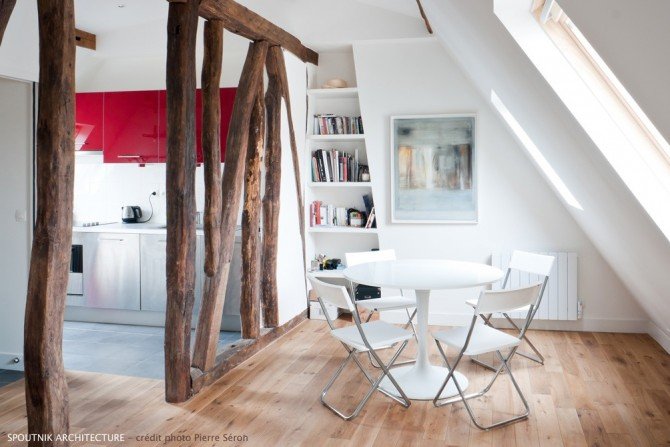 Minimalistyczny apartament w Paryżu