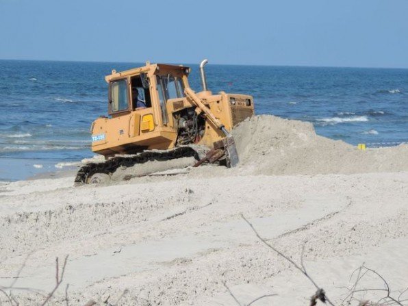 Plaża jak ogród, ciągle coś do roboty