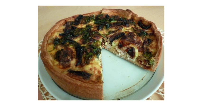 Tarta z kurczakiem i suszonymi pomidorami