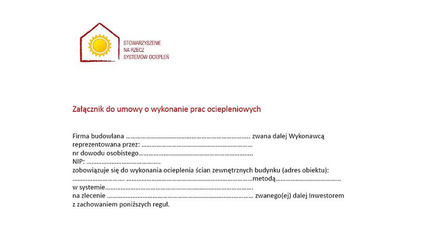 Zanim ocieplisz dom, podpisz umowę z wykonawcą