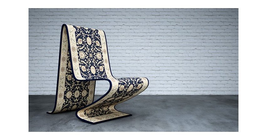 Krzesło z perskiego dywanu