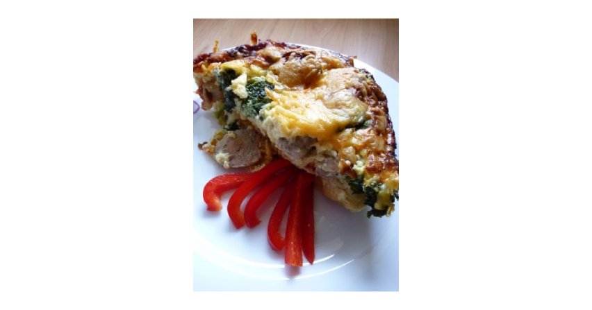 Zapiekanka z tortellini i białą kiełbasą