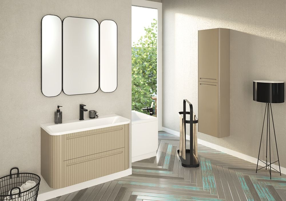 Modny trend – ryflowane meble do łazienki - galeria