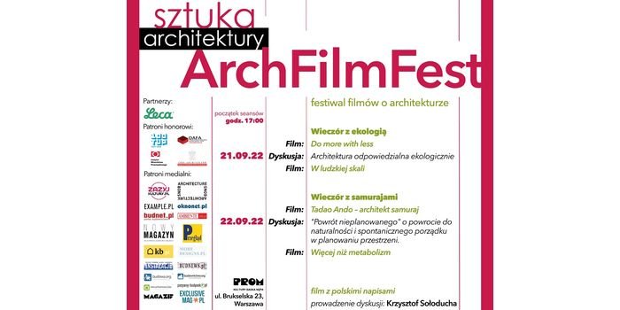 Cztery miasta na trasie ArchFilmFest