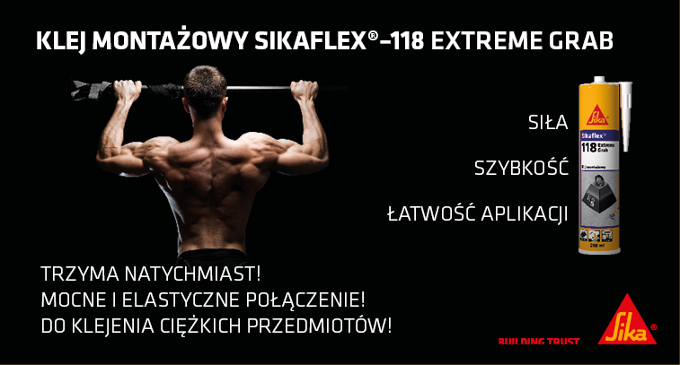 Sikaflex®-118 Extreme Grab – szybki chwyt kleju montażowego