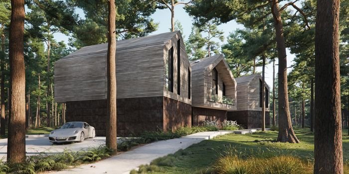 Dom w lesie pod Warszawą – trzy zamiast jednego