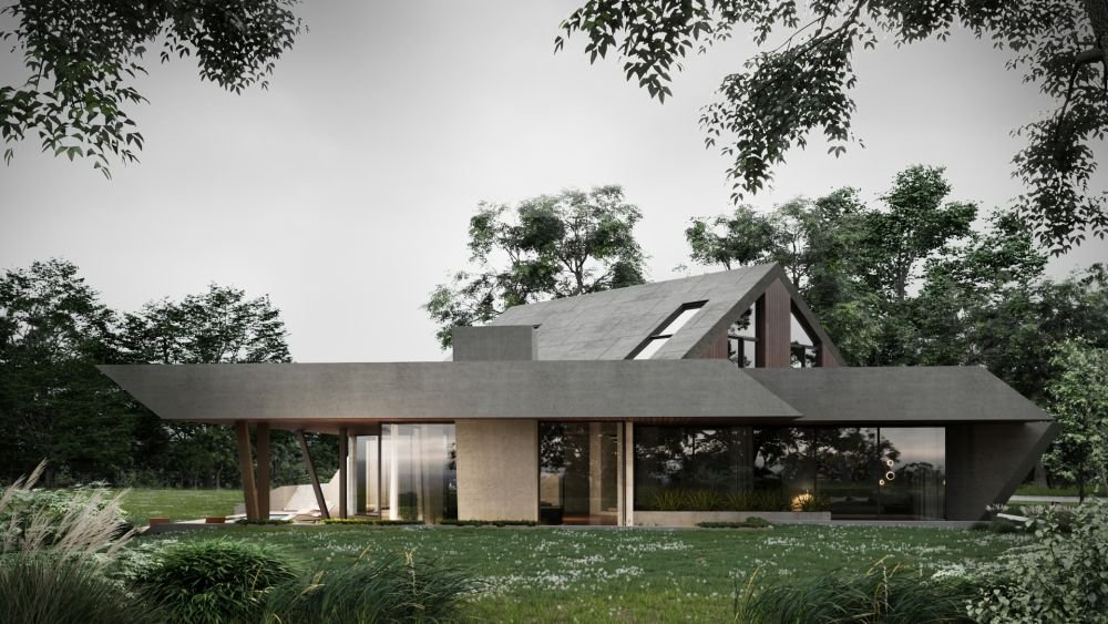 Nowoczesny dom inspirowany rzeką - galeria