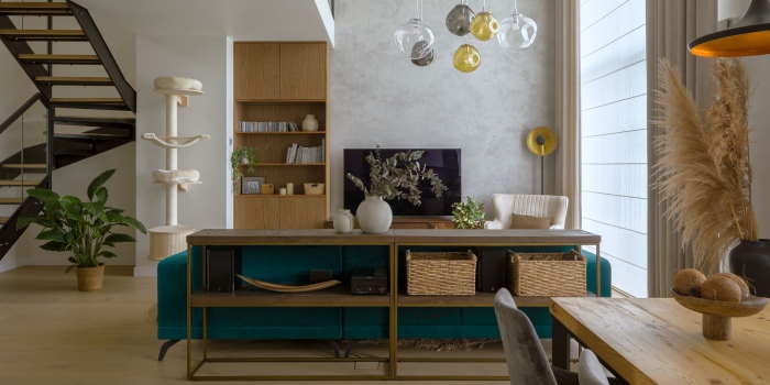 Dwupoziomowy apartament w Warszawie