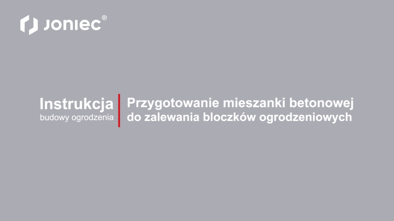 JONIEC ROMA – przygotowanie betonu