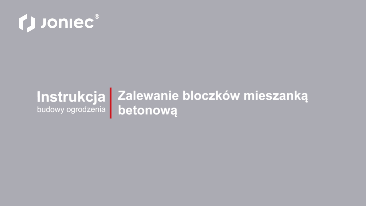 JONIEC ROMA – zalewanie bloczków betonem