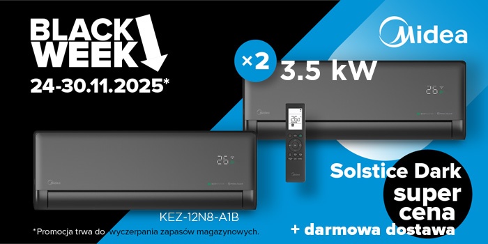 Black Week 2025 z Midea – wyjątkowa okazja na dwa zestawy Solstice Dark
