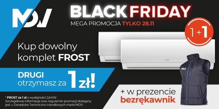 Black Friday w MDV – kup dowolny komplet Frost, a drugi otrzymaj za 1 zł + bezrękawnik w prezencie