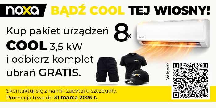Marzec z NOXA – kup pakiet 8x COOL 3,5 kW i odbierz zestaw odzieży gratis