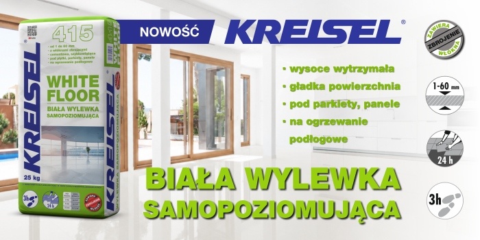 WHITE FLOOR 415 – nowoczesna biała wylewka samopoziomująca do wyrównywania podłoży