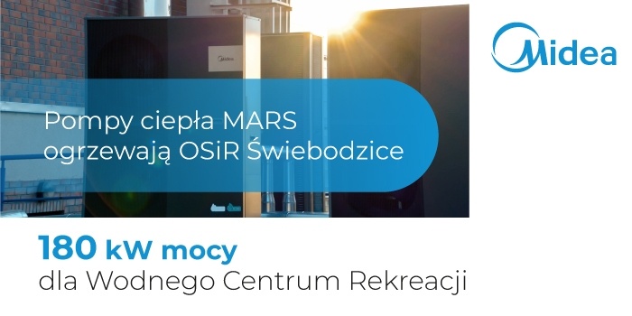 Pompy ciepła Midea MARS w OSiR Świebodzice