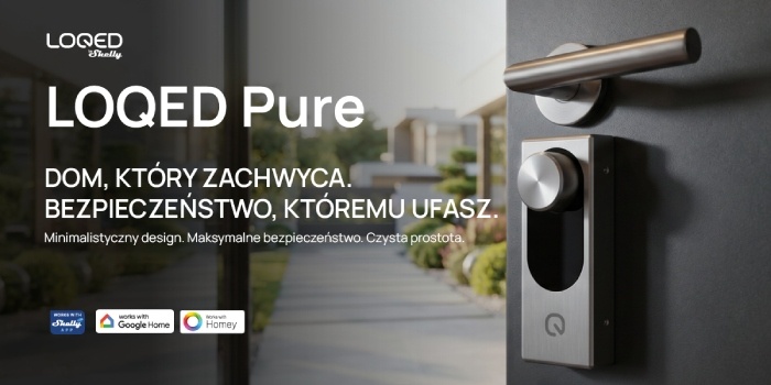 LOQED Pure: Inteligentny zamek stworzony z myślą o bezpieczeństwie i zaprojektowany z myślą o Tobie