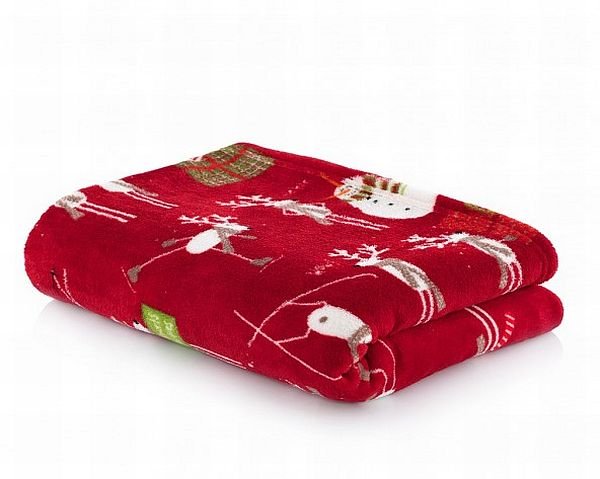 Czerwony koc z serii Xmas Story. Cena: 59 zł