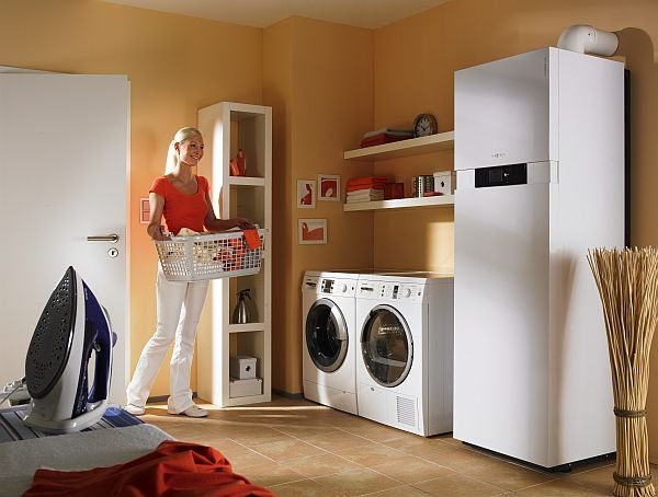 W domach jednorodzinnych pralnię często urządza się w kotłowni lub pomieszczeniu gospodarczym na parterze.