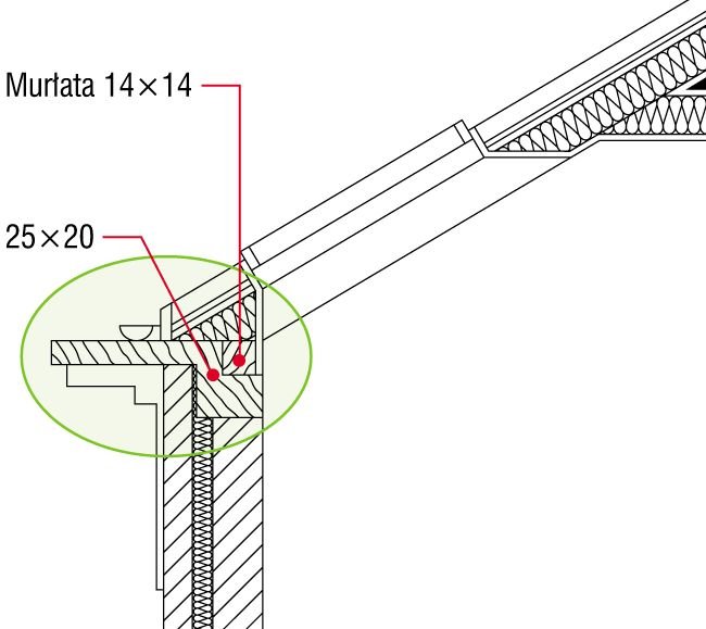 Rysunek pochodzi ze zrealizowanego projektu i nie jest przypadkiem odosobnionym. Zastanawiające jest, jak można nie zauważyć mostkowania cieplnego takiej konstrukcji