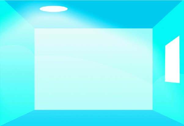 Sposoby umieszczania świetlika na dachu: jest to podstawowy schemat umiejscowienia świetlika
w pomieszczeniu z oknem. Strefy narożne z uwagi na dwa różne źródła światła dziennego nie mają w tym układzie większego znaczenia i są dość dobrze doświetlone. .