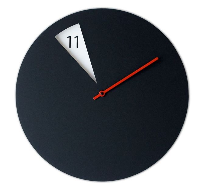 Model Freakishclock łączy prostotę z elementami pop-artu. Nawet z daleka zobaczymy, która jest godzina