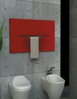 Cut HORIZONTAL to kolejny grzejnik z oferty firmy Kalmar. Tym razem jest to grzejnik łazienkowy, elektryczny. Czerwony :)
