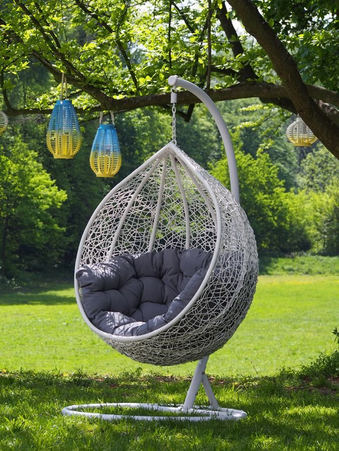 Huśtawki ogrodowe Miloo sprawdzą się w ogrodzie (Miloo Cocoon) ...