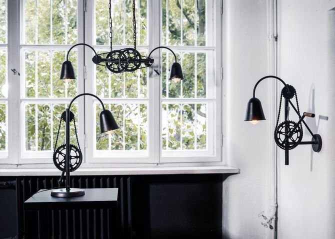Lampy z kolekcji Bike to propozycja dla pasjonatów dwóch kółek.