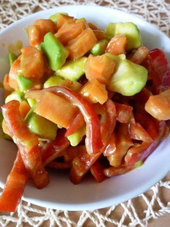 salatka z pieczona marchewka