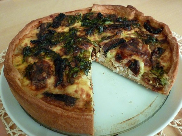 Tarta z kurczakiem i suszonymi pomidorami