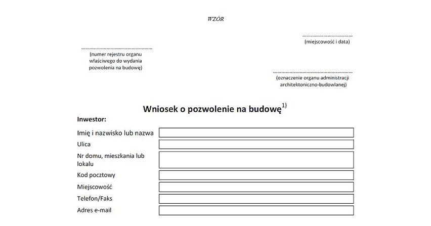 Nowy wz&oacute;r wniosku o pozwolenie na budowęFot. www.transport.gov.pl