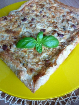 kwadratowa tarta porowa