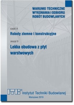 czesc a roboty ziemne i konstrukcyjne zeszyt 9 lekka obudowa z plyt warstwowych