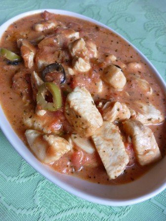 kurczak w sosie pomidorowym z mascarpone