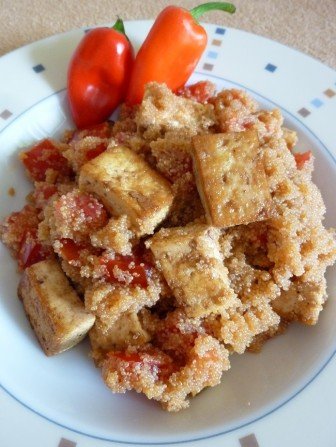 salatka z amarantusem i tofu