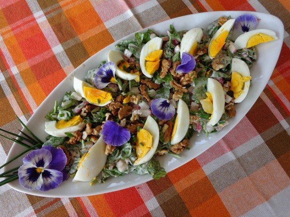 salatka ze szpinakiem
