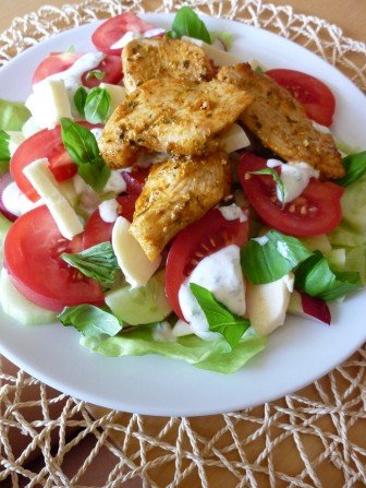 salatka z kurczakiem