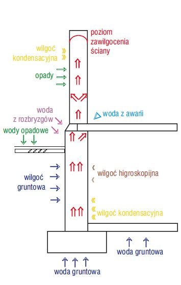 Rys. 4. Źródła zawilgocenia budynków – zestawienie