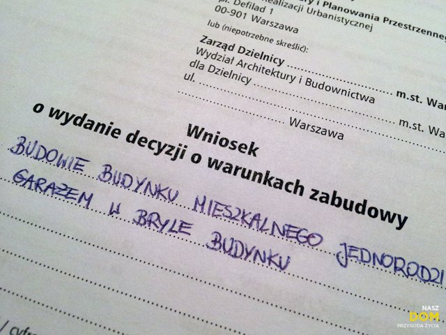 wniosek warunki zabudowy