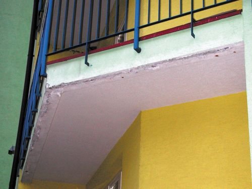 Widok podniebienia balkonu nieocieplonego; fot. SSO