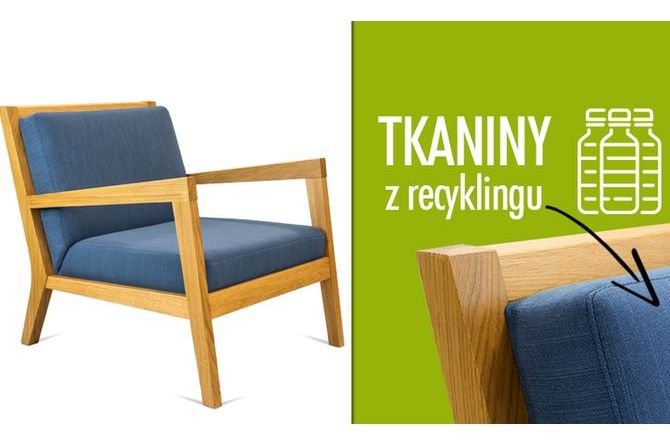 Butelki PET w składzie tkaniny meblowej
Fot. MAKE HOME