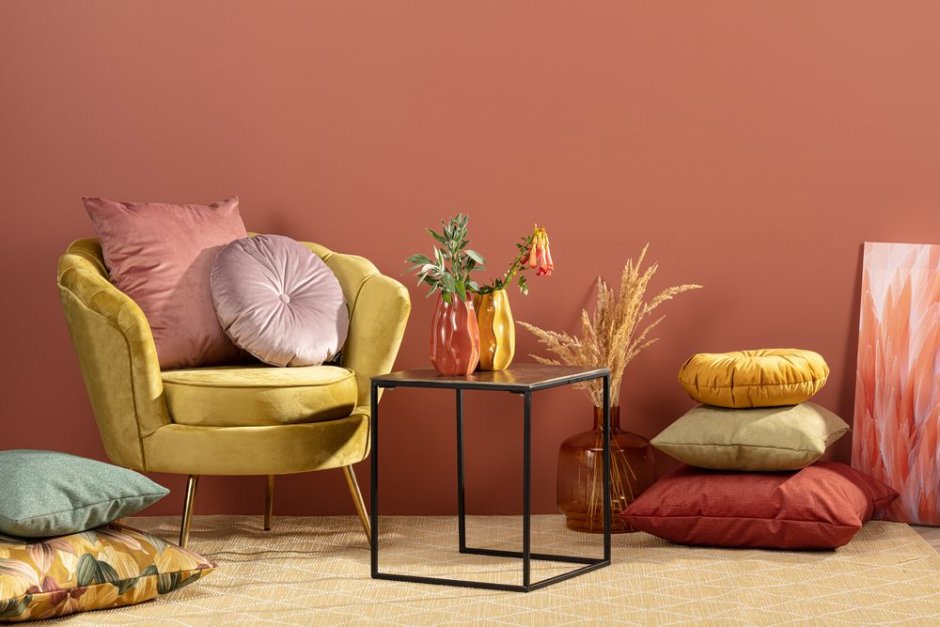 dekoria fotel audrey mustard