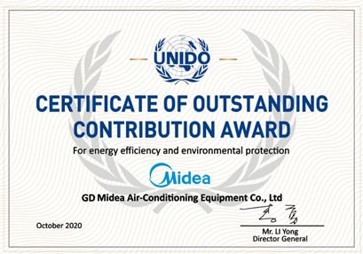 midea cerfyfikat unido