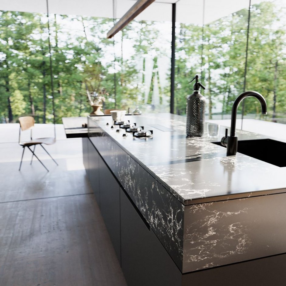 technistone pearl lava private residence3