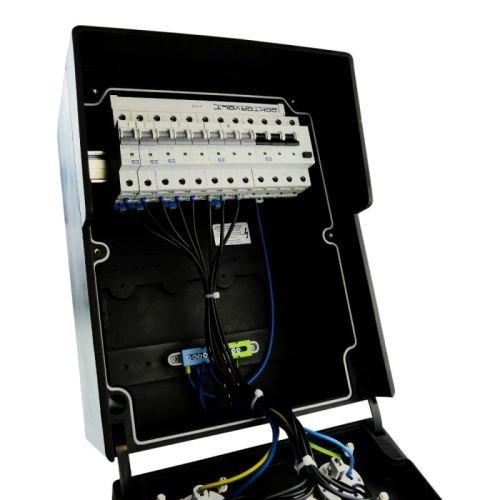rozdzielnica budowlana hd sfi ip67 32a5p 16a5p 2x230v schuko gumowa doktorvolt 9559 1