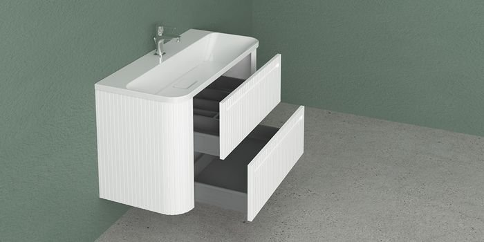 Modny trend &ndash; ryflowane meble do łazienki, fot. Devo