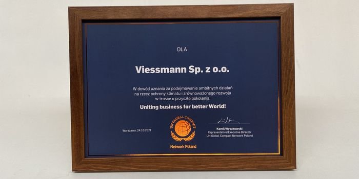 Firma Viessmann wyr&oacute;żniona tytułem Złoty Laur Klienta 2022, fot. Viessmann