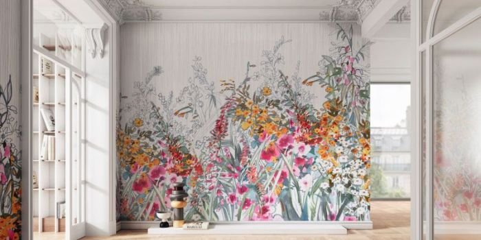 Tapeta Hibiscus z kolekcji XII włoskiej marki Glamora, fot. Dekorian Home