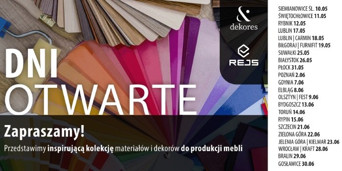 Dni Otwarte REJS &ndash; zobacz materiały i dekory do produkcji mebli