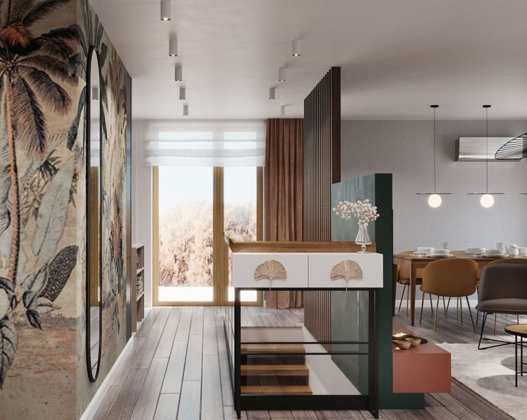 apartament mikolajskastudio korytarz tapeta